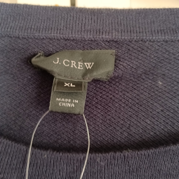 NWT J Crew Navy Blue Henley - Picture 2 of 4